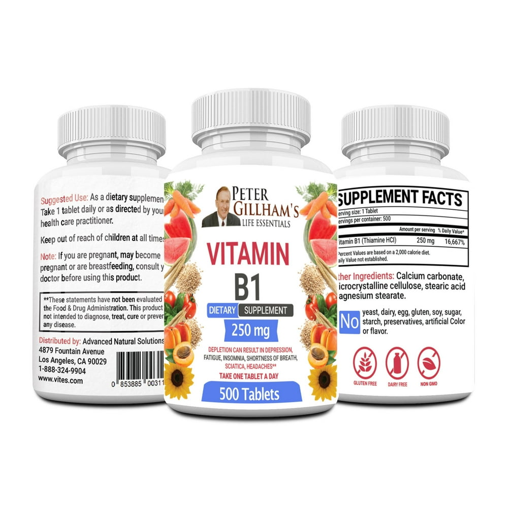 Vitamin B1 250mg 500 Tabs