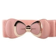thumbnail image 2 of VISALY Roller Buckle Womens Wide Belts for Dresses | Wide Belts Wide Waist Belts for Women Korean Style Ladies' Big Big Buckle Belts for Women Belts Leather Belts for Women Silver Buckle | 1 Pack, 2 of 3