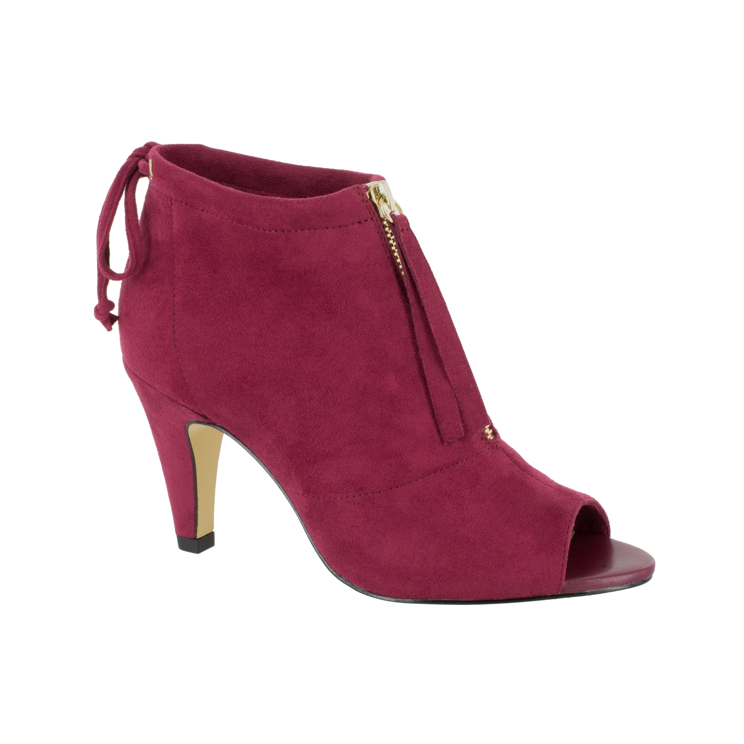 bella vita women's nicky ii burgundy super suede peep toe bootie ...