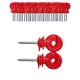 thumbnail image 4 of 100 piezas de aisladores de tornillo para cercas eléctricas, aisladores de cerca para granjas, fáciles de instalar, prácticos aisladores de postes de Rojo, 4 of 9