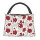 thumbnail image 1 of Easygdp Leaves And Anemone Flowers In Red Grey Bolsa de Almuerzo Insulada Reutilizable, Bolsa de Mano y Bandolera para Oficina, Trabajo, Viajes, 1 of 6