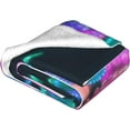 thumbnail image 6 of Neon Octopus Throw Blankets 50"x40" Lightweight Flannel Fleece Cozy Soft Blanket Home Decor for Couch Bed Sofa Bedroom Living Room Travel Birthday Christmas All Season, 6 of 6