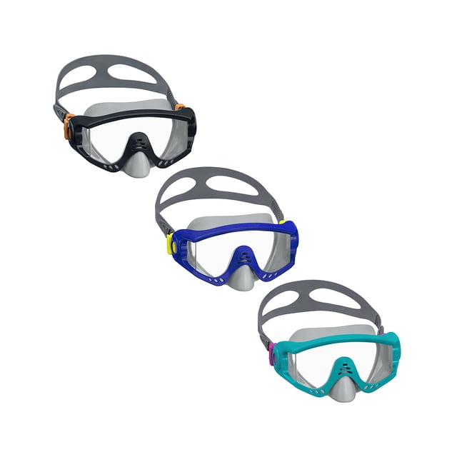 Goggles Visor Snorkel Gris Adulto 14 Años Bestway Paquete 3 Piezas Plástico De Alta Resistencia
