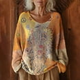 thumbnail image 1 of Women's Pattern Printed Casual Pullover Sweater, 1 of 4
