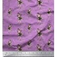 thumbnail image 1 of Soimoi Purple Cotton Voile Fabric Leaves,Women & Lipstick Fashion Fabric Prints By Yard 56 Inch Wide, 1 of 3
