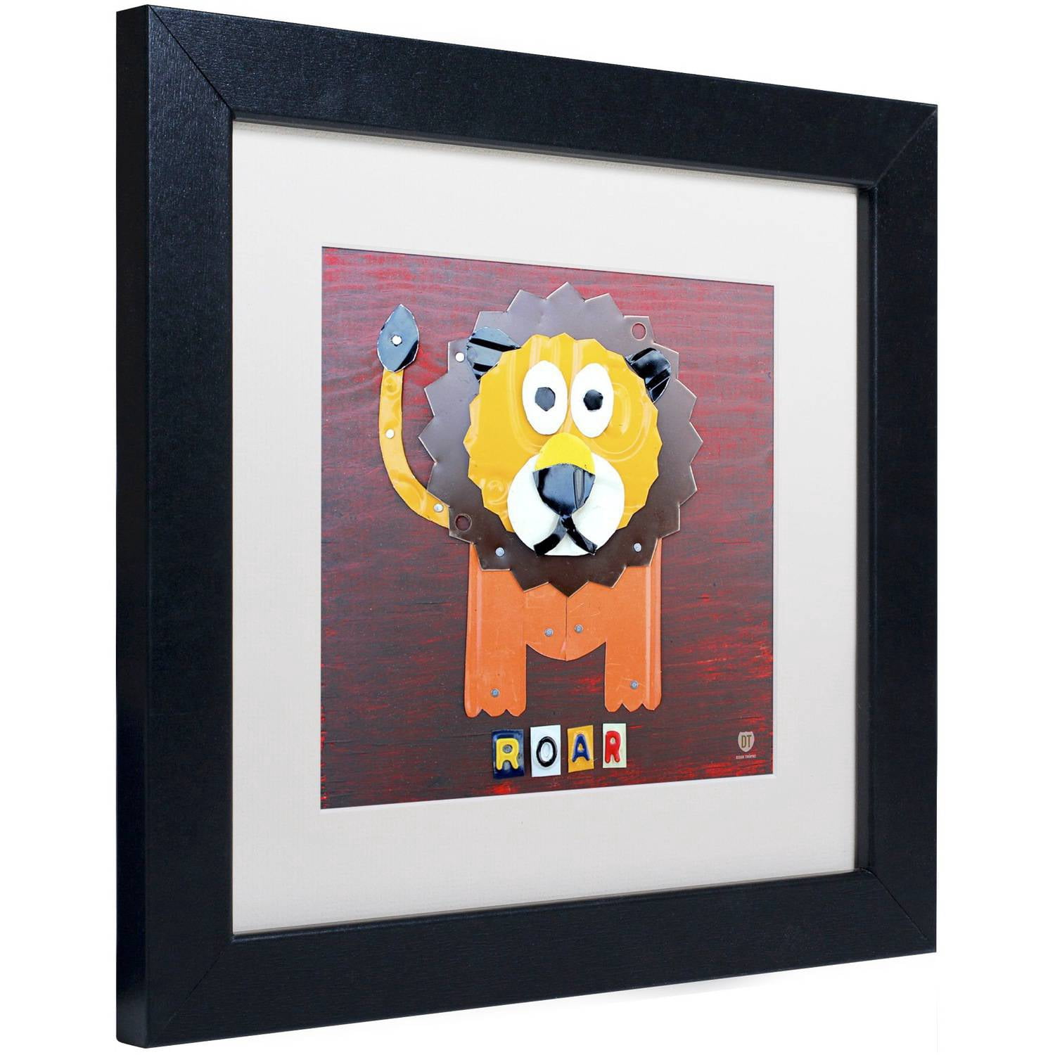 Trademark Fine Art 'Roar The Lion' Canvas Art by Design Turnpike, White Matte, Black Frame