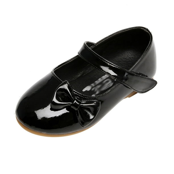 Zapatos de vestir de cuero REDARER para niña, estilo princesa con lazo, para uso formal e informal, talla 12-18 meses.