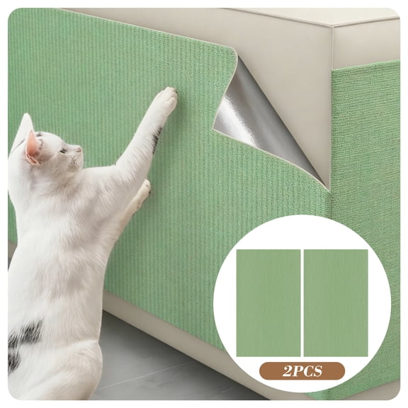 AUQ Cat Scratch Couch Protector, Couch Guard Against Cat Claws, Scratch & Shedding Resistant, Perfect Gift for Households with Cats, Cat Scratch Furniture Protector, 39.37x15.75x0.16 in, Green
