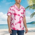 thumbnail image 3 of Disketp Hawaiian Shirts For Men,Breast Cancer Ribbons Awareness Print Mens Casual Short Sleeve Button Down Shirts Beach Shirt, 3 of 7