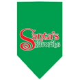 thumbnail image 1 of Santas Favorite Screen Print Pet Bandana Emerald Green Size Large, 1 of 1