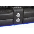 thumbnail image 6 of Modern Minimalist Leather 3-Seater Sofa 220cm with Power Recline and LED Lights, 6 of 26