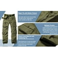 thumbnail image 4 of Men's Fleece Lined Camo Hiking Tactical Ripstop Pants Winter Outdoor Work Cargo Pants with 8 Pockets, 4 of 5