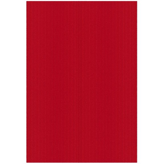 Ottomanson Non-Slip Area Rug for Entryway 2'7" x 5' Indoor/Outdoor Kitchen Utility Mat, Red Ribbed