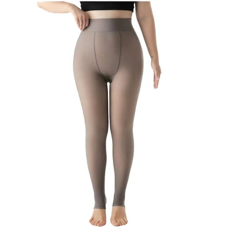 

Awdenio Socks for Women Clearance Plus Size Fashion Legs Fake Translucent Ladies Keep Warm Solid Fleece Pantyhose