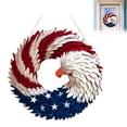 thumbnail image 6 of 250th Anniversary Eagle Wreath Patriotic Door Hanger American Wooden Plaque 1 Pcs, 6 of 9