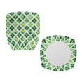 thumbnail image 5 of SCRAWLGOD St. Patrick's Day Clover Diamond Grid Print Green White 2 Piece Sets Comfortable Office Chair Slipcover Stretchable Breathable Gaming Chair Covers Stain Resistant Removable Chair Protector, 5 of 7
