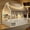 White, variant on Full Size House Floor Bed with Tent and 3-Mode Lights, Wood Bed Frame with Storage Shelves and Safety Railings for Bedroom, Guest Room, White