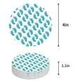 thumbnail image 1 of FMSHPON Funny Footprints Pattern, Blue Set of 6 Round Coaster for Drinks, Absorbent Ceramic Stone Coasters Cup Mat with Cork Base for Home Kitchen Room Coffee Table Bar Decor, 1 of 6