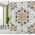 thumbnail image 4 of Ambesonne Ethnic Shower Curtain, Vintage Abstract Flower Art, 69"Wx75"L, Dark Rosewood, 4 of 4