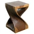 thumbnail image 4 of Home Square 18x12" Traditional Wood Twist Stool in Walnut - Set of 3, 4 of 7