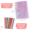 thumbnail image 4 of HRX Cellophane Bags 100pcs Small Iridescent Cellophane Treat Bags with Ties, Clear Goodie Bags 4x6 inch Holographic Plastic Goody Bags for Candy, Cake Pops, Favors, Weddings and Birthday, 4 of 10