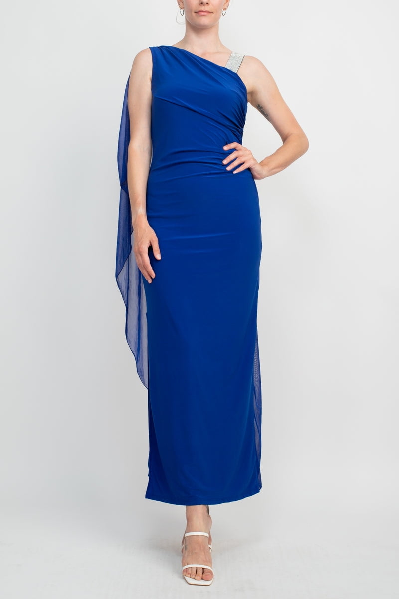 Cobalt Blue Chiffon Dress