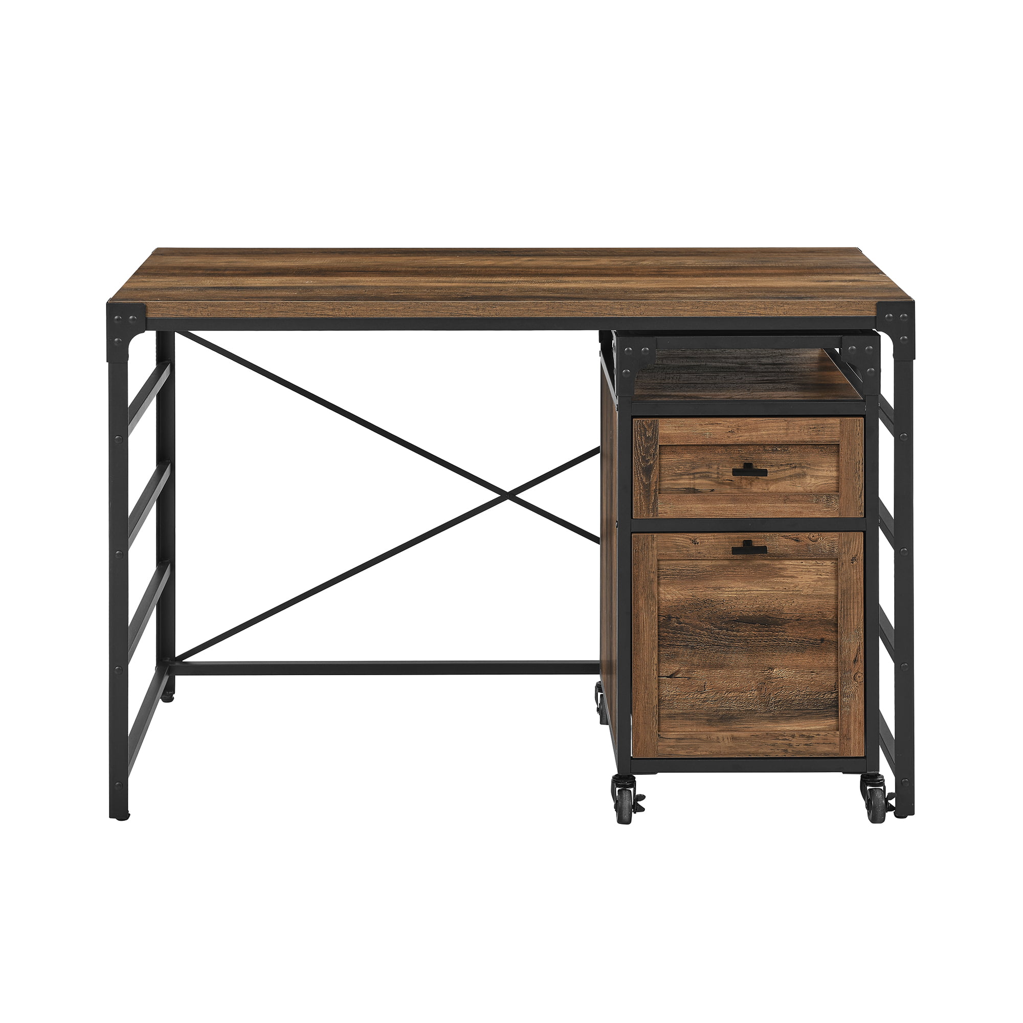 Malani 4 Drawer Solid Wood Desk Foundry Select Color: Unfinished