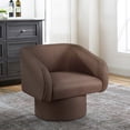 thumbnail image 6 of Tim 30 Inch Fabric Upholstered Accent Chair, 360 Swivel Seat, Brown- Saltoro Sherpi, 6 of 6