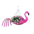 thumbnail image 1 of Hanging Flower Pot Creative Flamingo Parrot Appearance Metal Chain Hanging Decoration, 1 of 6