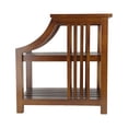 thumbnail image 3 of Benjara Mission Style Sculpted Side Table with 2 Slatted Shelves, Brown, 3 of 3