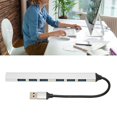 thumbnail image 3 of Hub USB 3.0 7 Ports, Transmission Rapide de Données 5Gbps Hub USB, Répartiteur USB Polyvalent pour PC Bureau Clé USB Mobile HDD, Expandeur Multi Port USB, 3 of 8