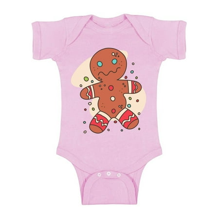 

Awkward Styles Ugly Xmas Baby Outfit Bodysuit Funny Christmas Gingerbread Romper