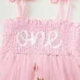 thumbnail image 6 of Tisuna Romper Dress For Baby Summer One Print Sleeveless Suspender Bodysuit Comfortable Soft Girls 1St Birthday Party Jumpsuit Size 12-18 Months Light Pink, 6 of 6