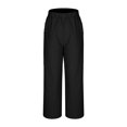 thumbnail image 5 of Women's Pants Women'S Spring And Summer Wide Leg Pants Solid Color Cotton High Waisted Casual Pants,Black Women's Casual Pants L, 5 of 6