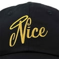 thumbnail image 2 of DALIX Naughty or Nice - Nice Christmas Hat Womens Embroidered Baseball Cap in Black, 2 of 6