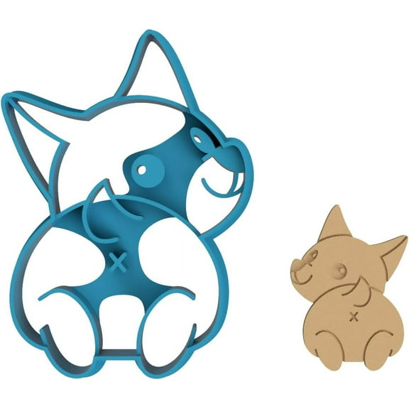 Corgi Looking Back Cookie Cutter - Corgi Butt Dog Booty Canine Pet Animal (0013) (5 Inch)