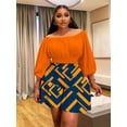 thumbnail image 5 of AURA Women Plus Size 2 Piece Outfit Summer Casual Top and Shorts Set Street Style, 5 of 6