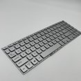thumbnail image 3 of Matsuzay Teclados de marco negro con retroiluminación, teclado de teclado de escritura fluido plateado, reemplazo de teclados para Vivobook X512, Juegos de teclado y mouse para computadora, 3 of 6