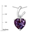thumbnail image 3 of Star K� Heart Shape 8mm Simulated Alexandrite Endless Love Pendant Necklace, 3 of 9