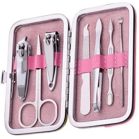 7pcs Nail Care Kit with Clippers for Professional Grooming, Pedicure and Manicure, Travel Kit for Women Men Manicure Set