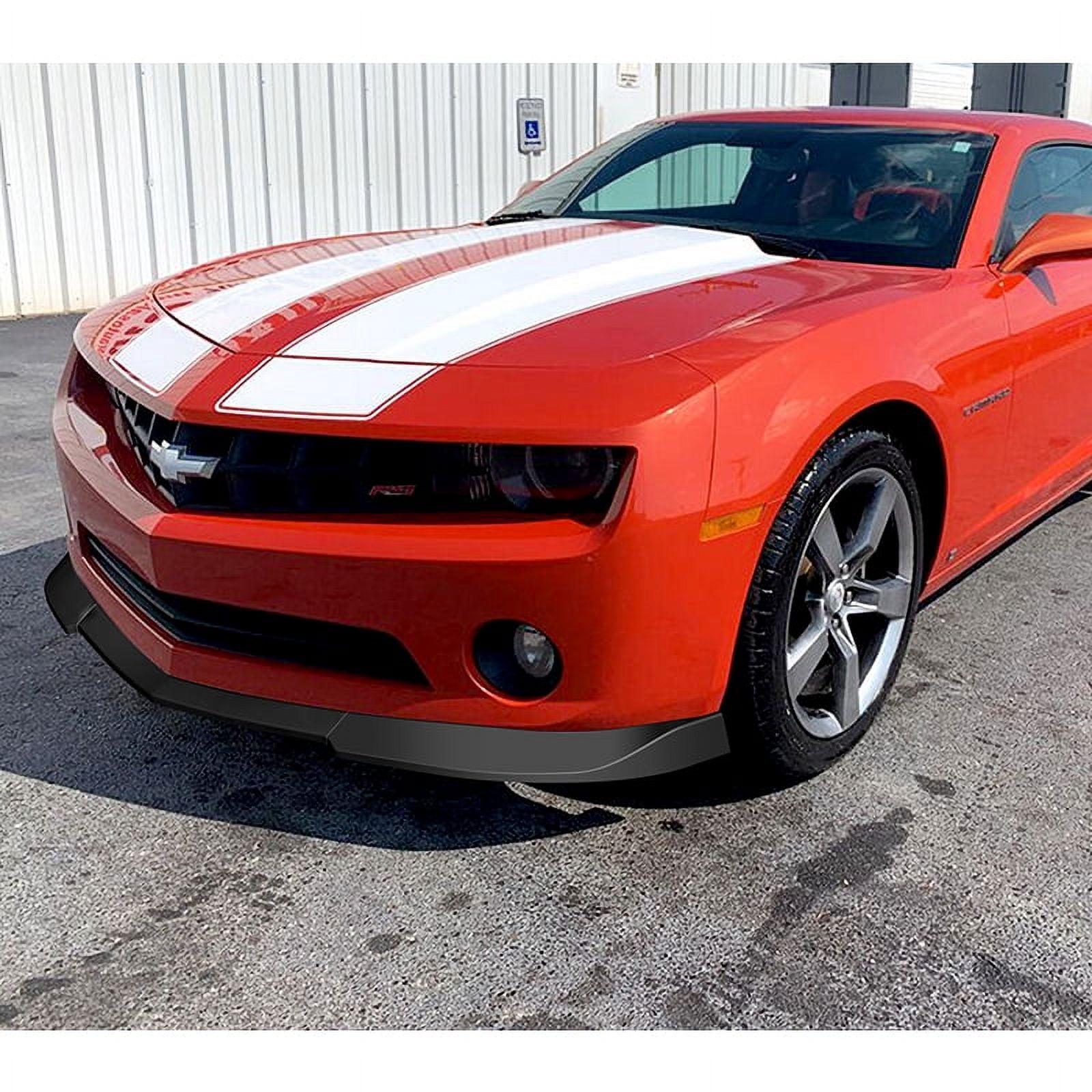 2010-2013 Chevrolet Camaro V6 Matte Black 3PC Front Bumper Lip Splitter Kit - Spec-D Tuning