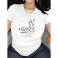 thumbnail image 1 of Women's Short-Sleeve Round-Neck T-Shirt Featuring A Casual Cartoon Print of Sardines and Bread, Designed for Active Wear TEE TOP, 1 of 7