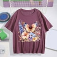 thumbnail image 2 of Floruhand Women's Vintage T Shirts Graphic Tees Summer Short Sleeve Casual Crewneck Basic Tunic Tops Trendy, 2 of 4
