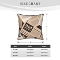 thumbnail image 4 of DouZhe Velvet Decorative Throw Pillow Covers Set of 2, Soft Square Cushion Cover with Invisible Zipper Hand Drawn Old Newspaper Printing, 18"x18", 4 of 7