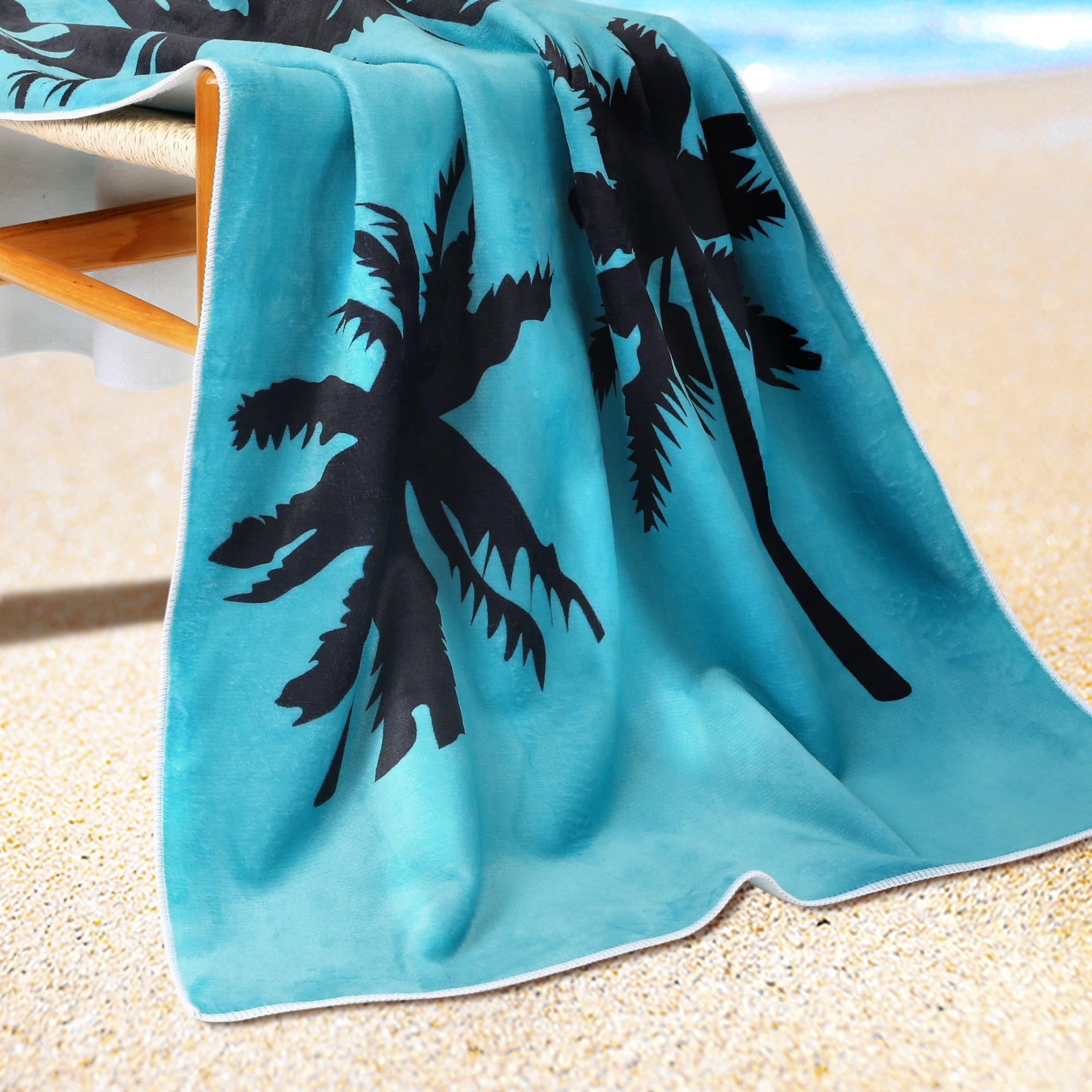 Unique Bargains Oversized Beach Towel Absorbent Quick Dry Thick Pool Towels for Swimming Tree