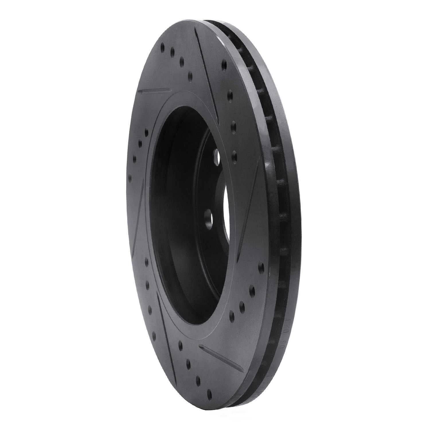 Dynamic Friction Company 633-32004L DFC Brake Rotor - Drilled And Slotted - Black