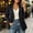 Black, variant on Women's Collarless Open-Front Blazer, Long Sleeve Straight-Fit Casual To Workwear Jacket In Multiple Solid Colors(Yellow,S)