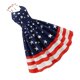 thumbnail image 2 of Independence Day Vintage Dresses Star Stripe Printed Skirt Fashion Women Dress (Size XL), 2 of 3