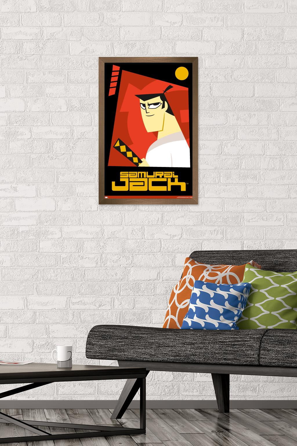 Samurai Jack - Red Wall Poster, 14.725" x 22.375", Framed