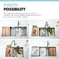 thumbnail image 6 of 30 Inch Stainless Steel Single Bowl Undermount Workstation Double Ledges Kitchen Sink With Sliding Accessories, 6 of 13